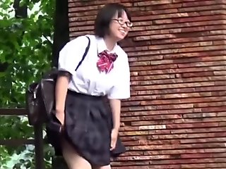 Kinky asian teen pissing